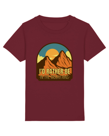 I'd Rather Be In The Mountains Burgundy