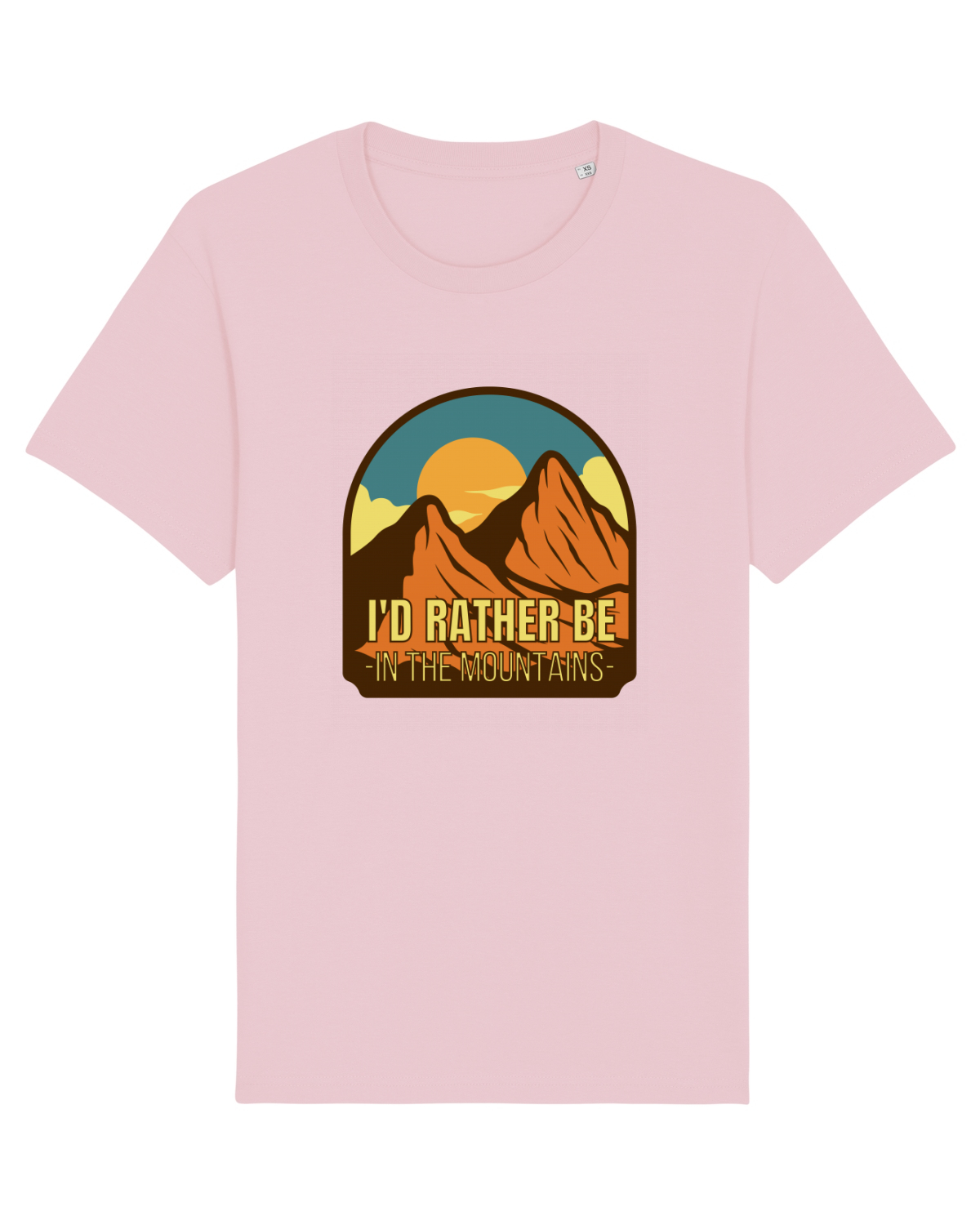 Tricou mânecă scurtă Unisex Rocker Cotton Pink