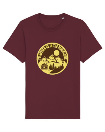 I'd Rather Be In The Mountains Burgundy