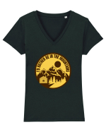I'd Rather Be In The Mountains Tricou mânecă scurtă guler V Damă Evoker