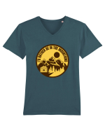 I'd Rather Be In The Mountains Tricou mânecă scurtă guler V Bărbat Presenter