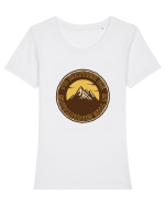 I'd Rather Be In The Mountains Tricou mânecă scurtă guler larg fitted Damă Expresser