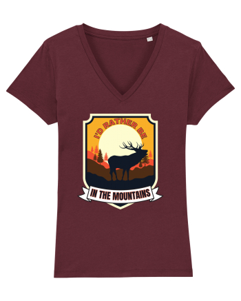 I'd Rather Be In The Mountains Burgundy