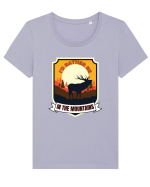 I'd Rather Be In The Mountains Tricou mânecă scurtă guler larg fitted Damă Expresser