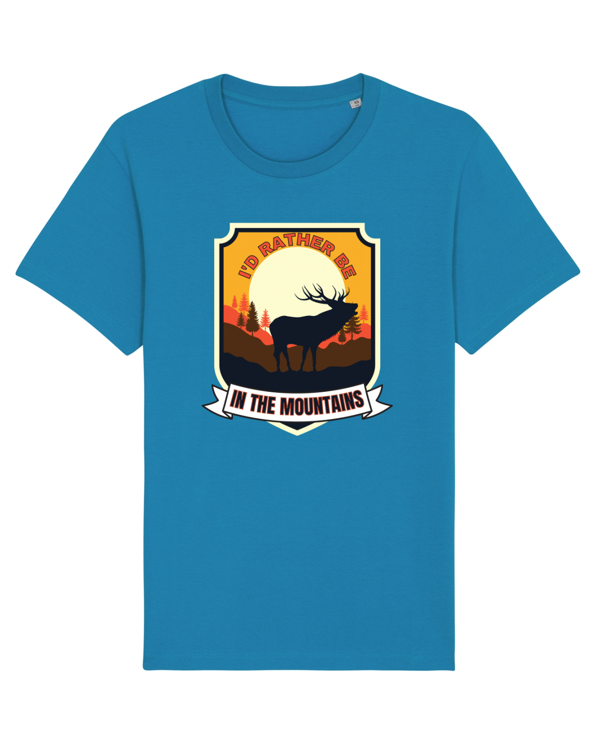 Tricou mânecă scurtă Unisex Rocker Azur