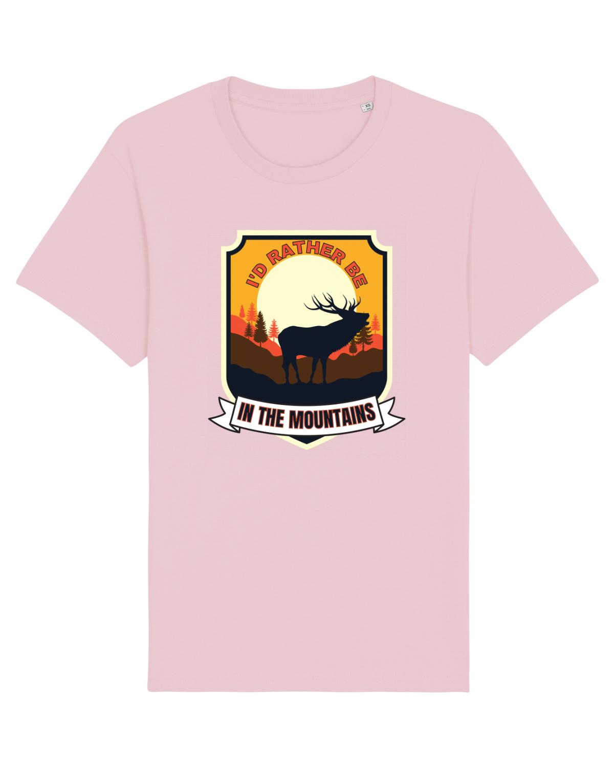 Tricou mânecă scurtă Unisex Rocker Cotton Pink