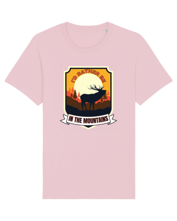 I'd Rather Be In The Mountains Cotton Pink