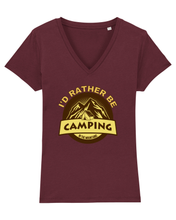 I'd Rather Be In The Mountains Burgundy