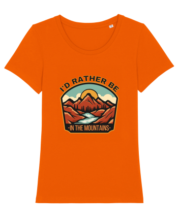 I'd Rather Be In The Mountains Bright Orange