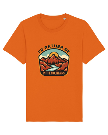 I'd Rather Be In The Mountains Bright Orange