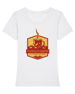 I'd Rather Be In The Mountains Tricou mânecă scurtă guler larg fitted Damă Expresser
