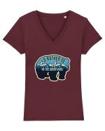 I'd Rather Be In The Mountains Tricou mânecă scurtă guler V Damă Evoker