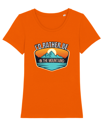 I'd Rather Be In The Mountains Bright Orange