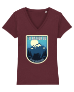 I'd Rather Be In The Mountains Tricou mânecă scurtă guler V Damă Evoker
