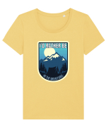 I'd Rather Be In The Mountains Tricou mânecă scurtă guler larg fitted Damă Expresser