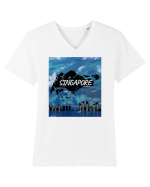 Singapore Tricou mânecă scurtă guler V Bărbat Presenter