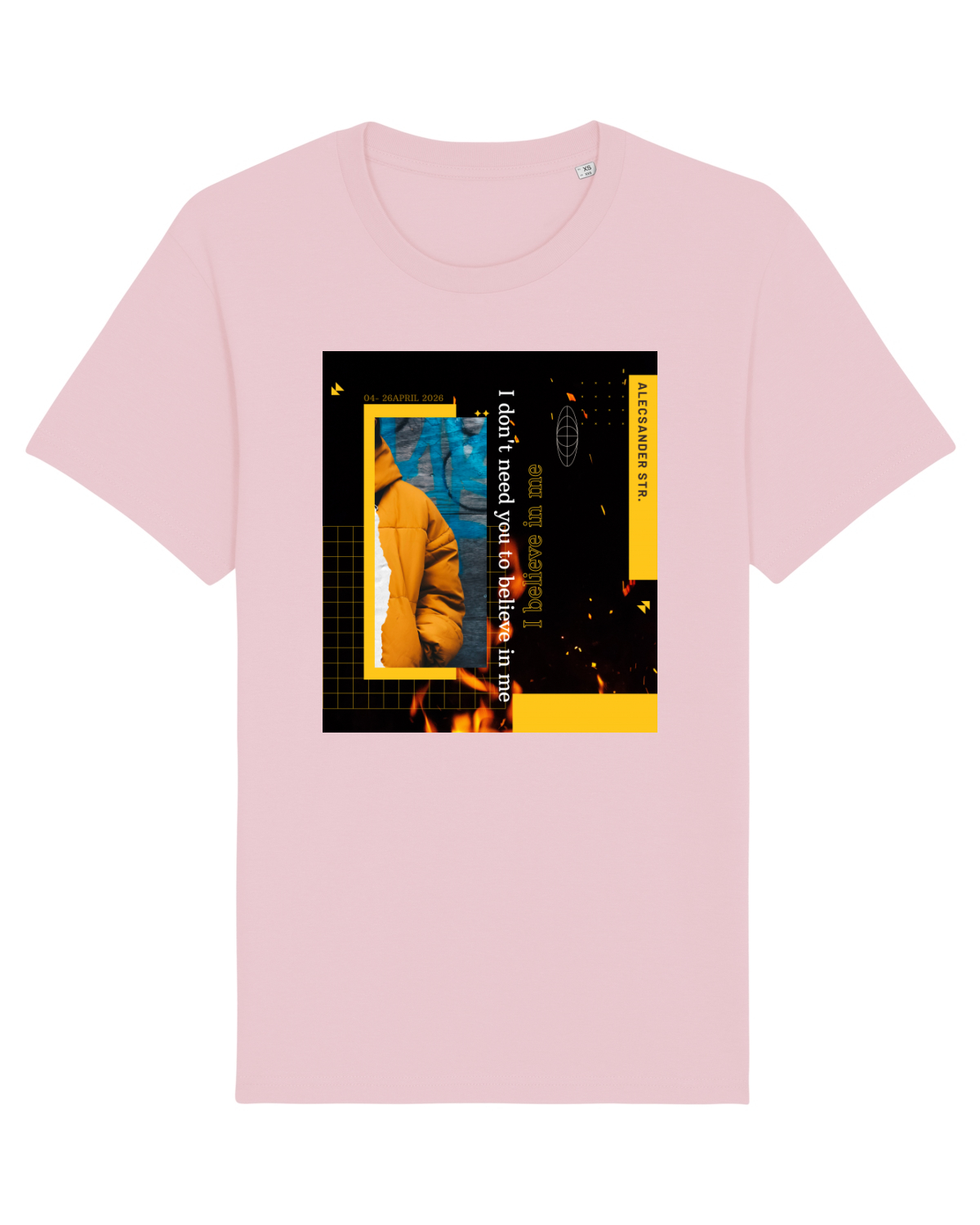 Tricou mânecă scurtă Unisex Rocker Cotton Pink