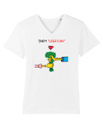 Tinem legătura... de Valentines Day Tricou mânecă scurtă guler V Bărbat Presenter
