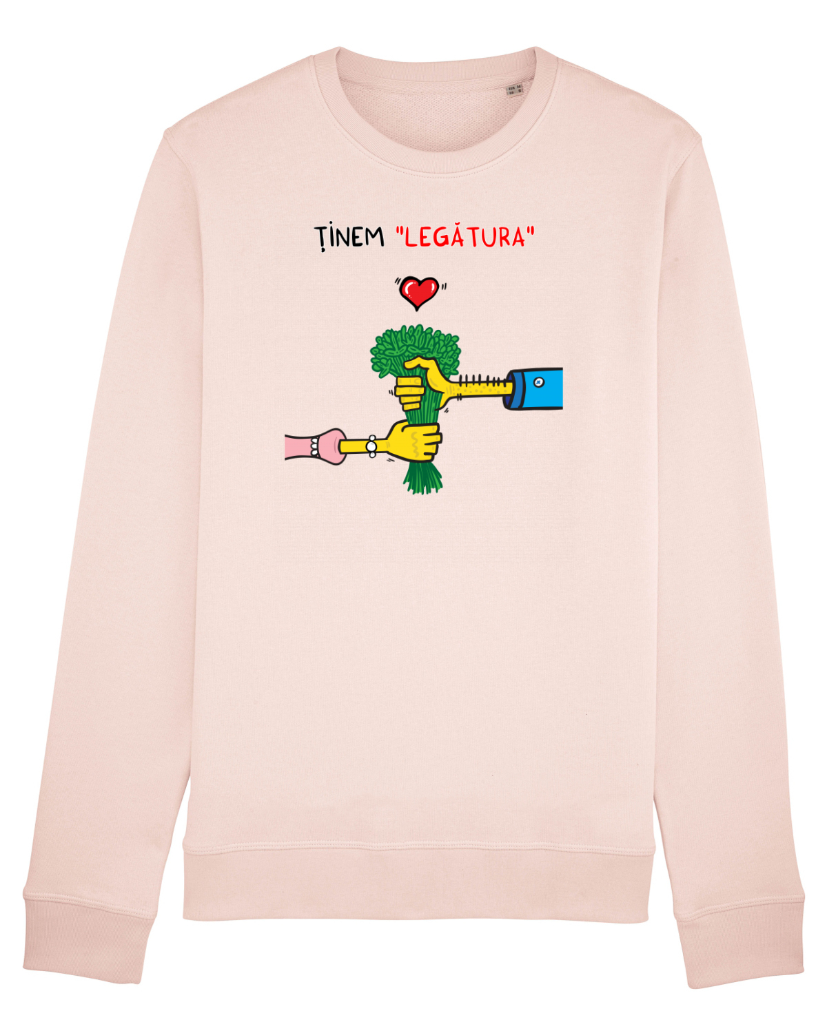 Bluză mânecă lungă Unisex Rise Candy Pink