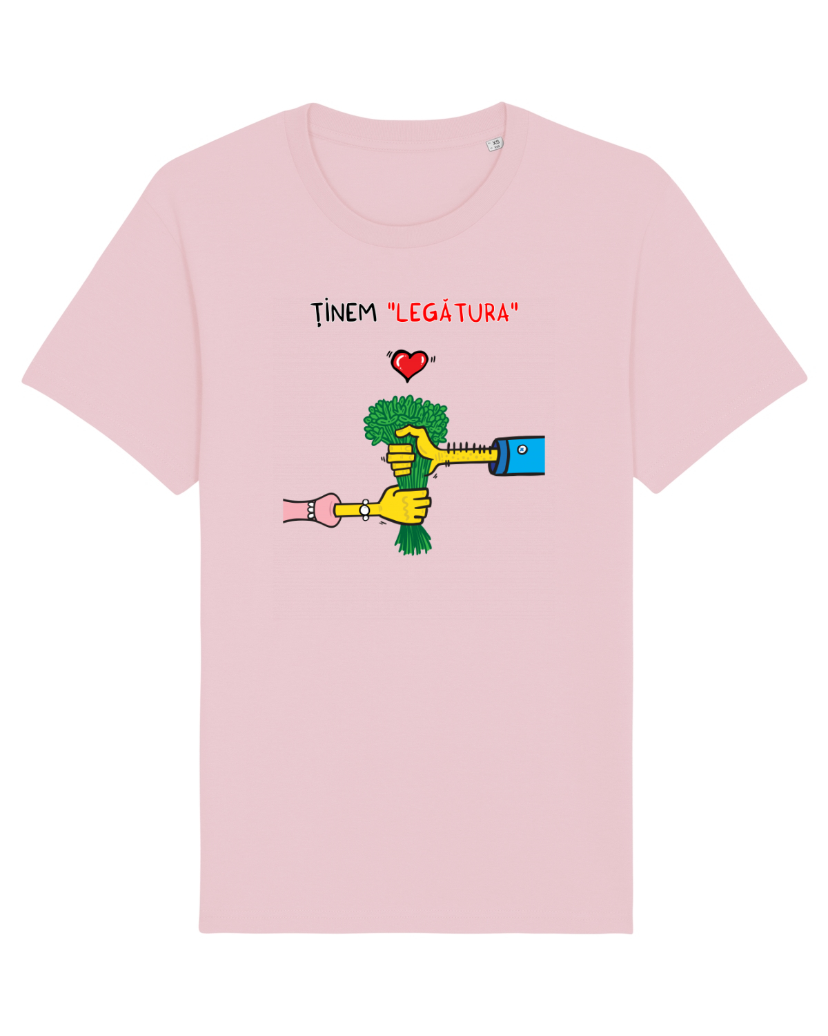 Tricou mânecă scurtă Unisex Rocker Cotton Pink