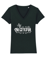 Always Grateful Tricou mânecă scurtă guler V Damă Evoker