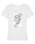 Chess Pieces Tricou mânecă scurtă guler larg fitted Damă Expresser