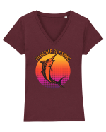 Pescari Tricou mânecă scurtă guler V Damă Evoker