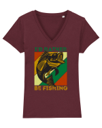 Pescari Tricou mânecă scurtă guler V Damă Evoker