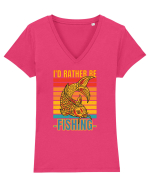 Pescari Tricou mânecă scurtă guler V Damă Evoker
