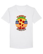 Pizza Lover Tricou mânecă scurtă guler larg Bărbat Skater