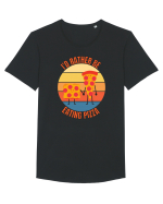 Pizza Lover Tricou mânecă scurtă guler larg Bărbat Skater