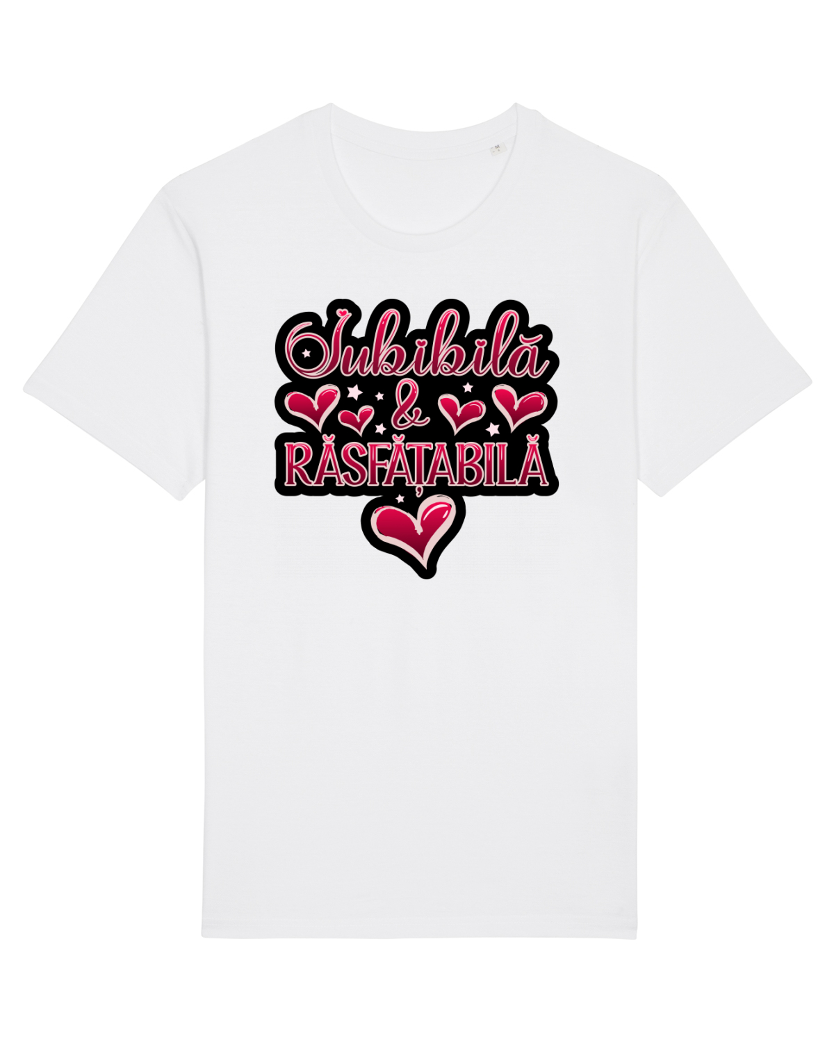 Tricou mânecă scurtă Unisex Rocker White