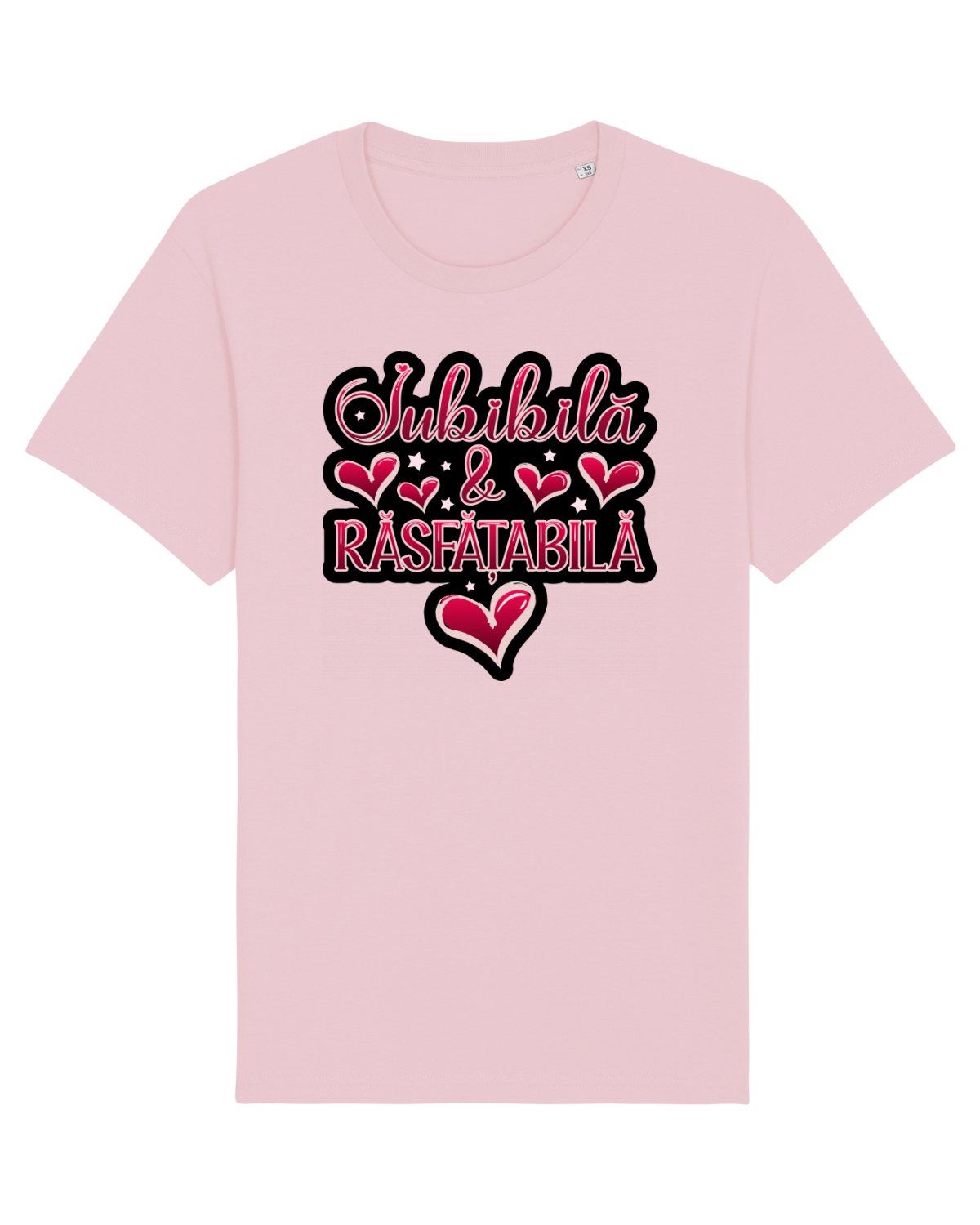 Tricou mânecă scurtă Unisex Rocker Cotton Pink