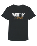 Worthy Woman Tricou mânecă scurtă guler larg Bărbat Skater