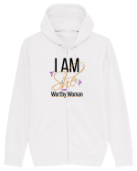 I AM SHE Worthy Woman Hanorac cu fermoar Unisex Connector