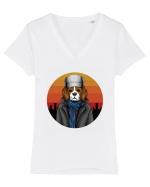 Detective Beagle Tricou mânecă scurtă guler V Damă Evoker