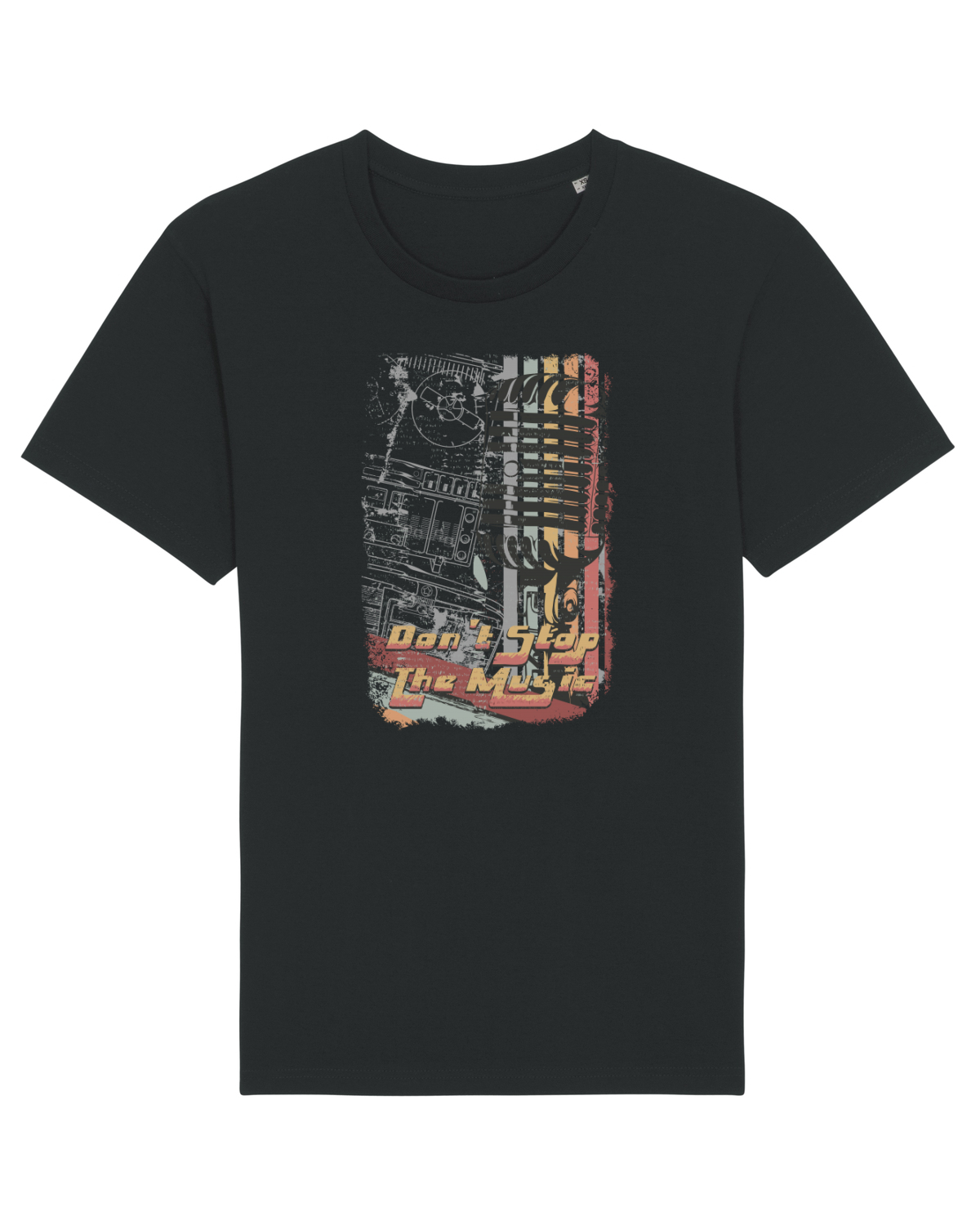 Tricou mânecă scurtă Unisex Rocker Black