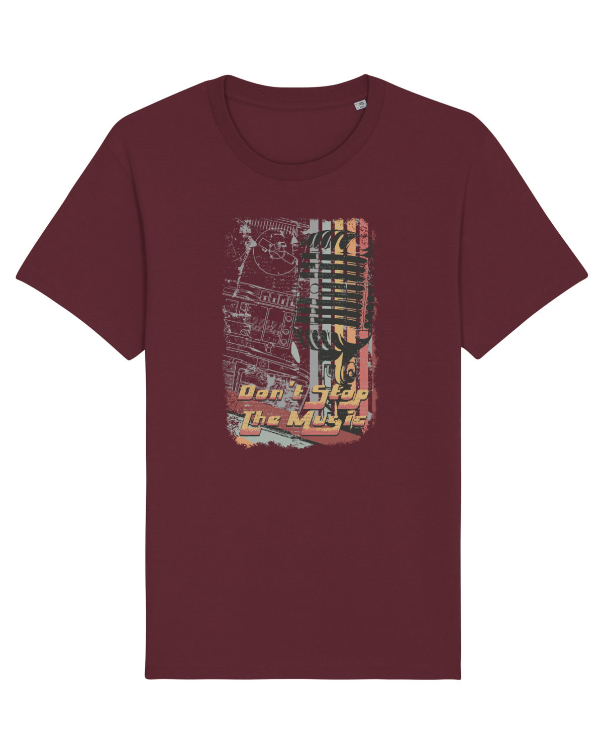 Tricou mânecă scurtă Unisex Rocker Burgundy