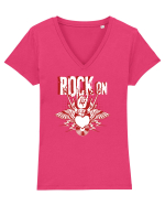 Rock Music Lover Tricou mânecă scurtă guler V Damă Evoker