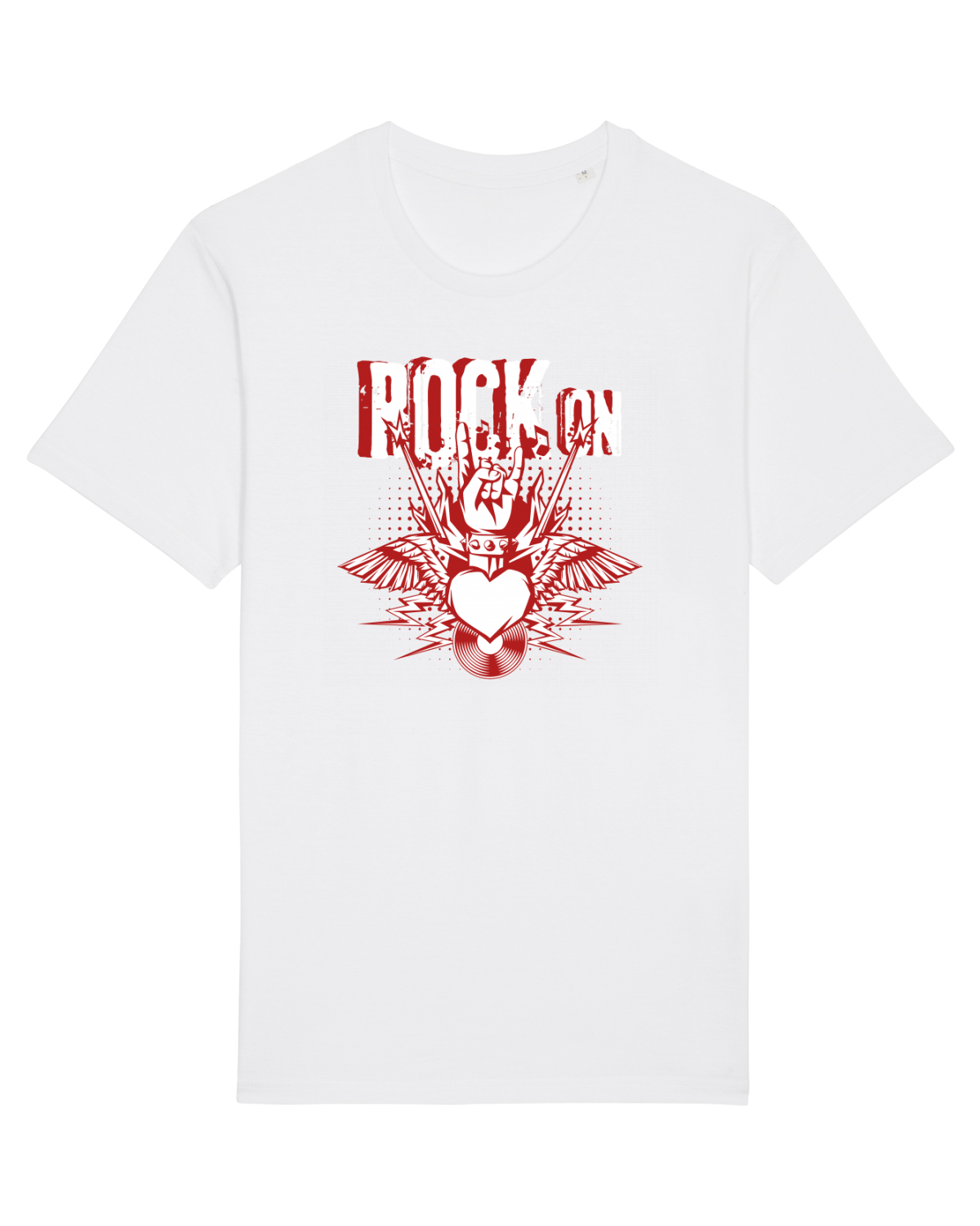 Tricou mânecă scurtă Unisex Rocker White