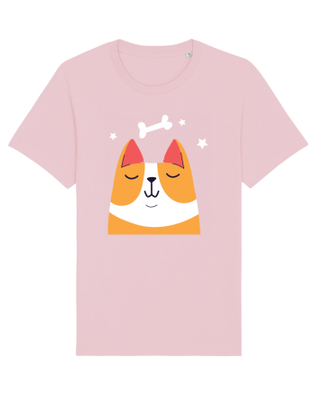 Dreaming Kawaii Dog Cotton Pink