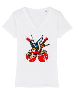 Rock Music Lover Tricou mânecă scurtă guler V Damă Evoker