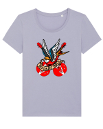 Rock Music Lover Tricou mânecă scurtă guler larg fitted Damă Expresser