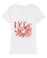 Rock Music Lover Tricou mânecă scurtă guler V Damă Evoker