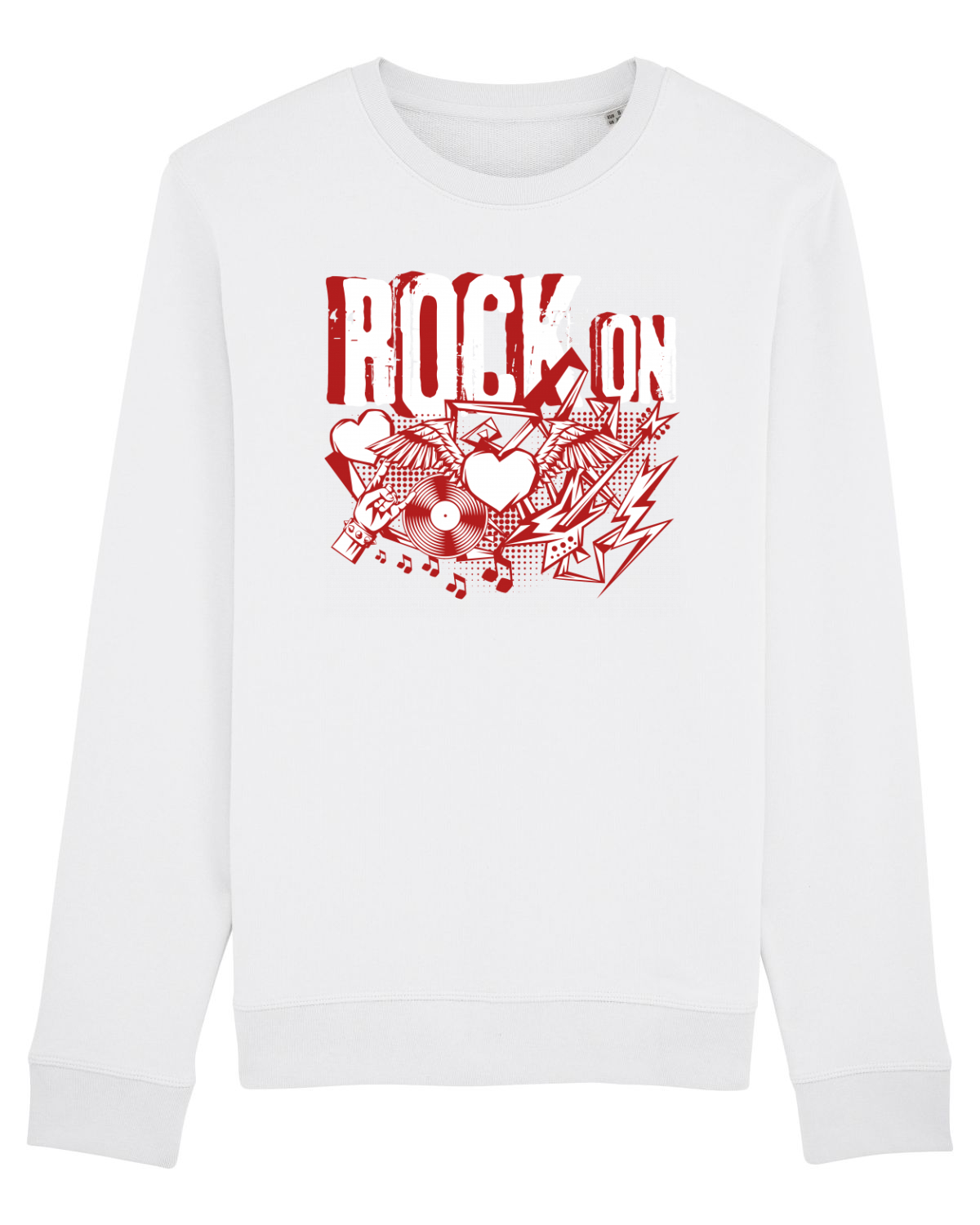 Bluză mânecă lungă Unisex Rise White