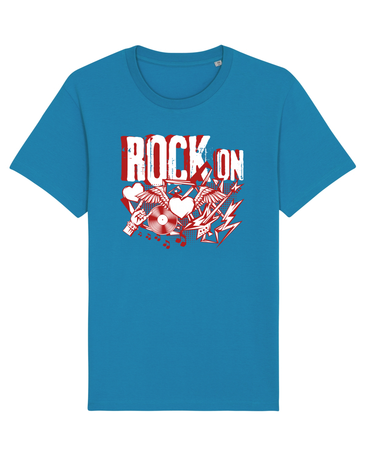 Tricou mânecă scurtă Unisex Rocker Azur