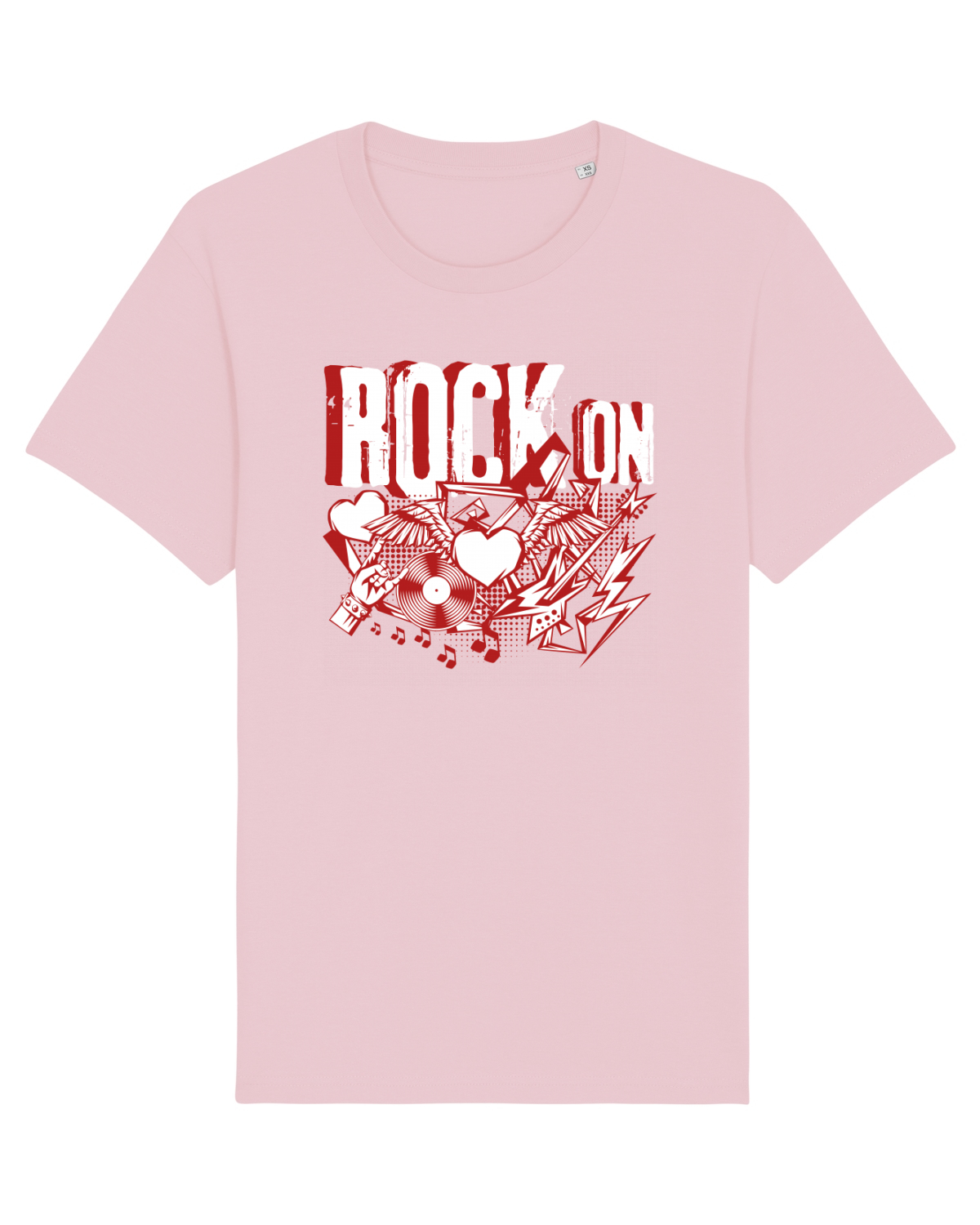 Tricou mânecă scurtă Unisex Rocker Cotton Pink