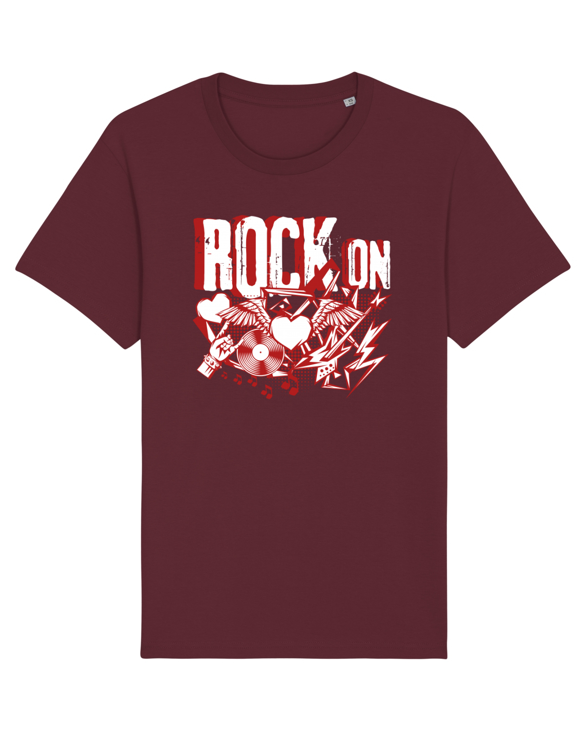Tricou mânecă scurtă Unisex Rocker Burgundy