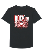 Rock Music Lover Tricou mânecă scurtă guler larg Bărbat Skater