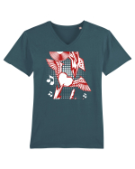 Rock Music Lover Tricou mânecă scurtă guler V Bărbat Presenter